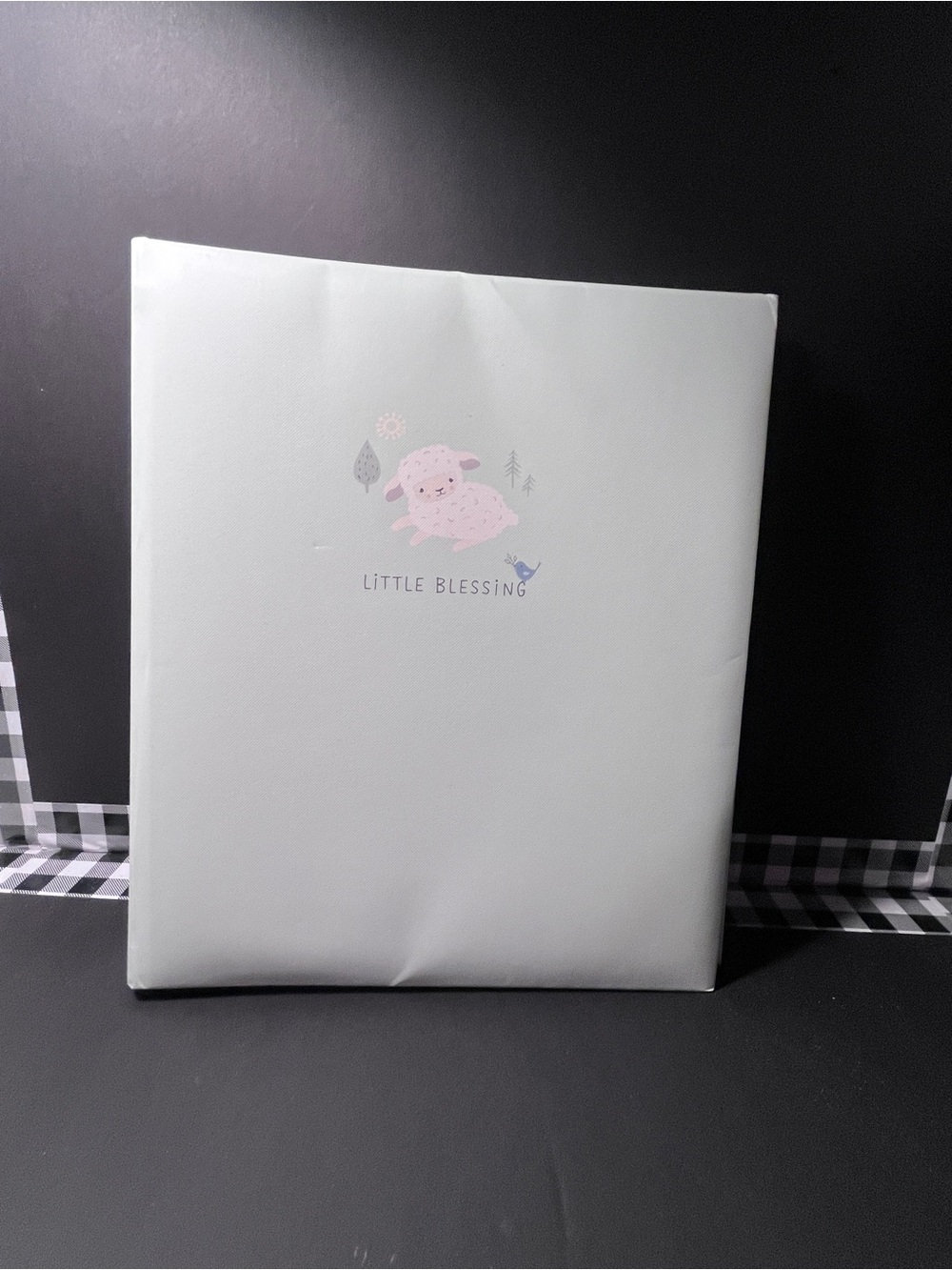 Hallmark Baby Book first five years in Soft Mint with Pink Lamb